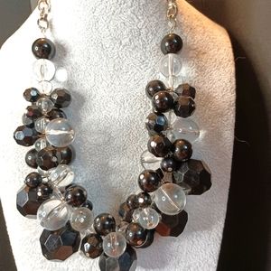 Chunky Black/ Clear acrylic orbs Necklace.  #BOHO #CHIC #SUMMER #CONTEMPORARY
